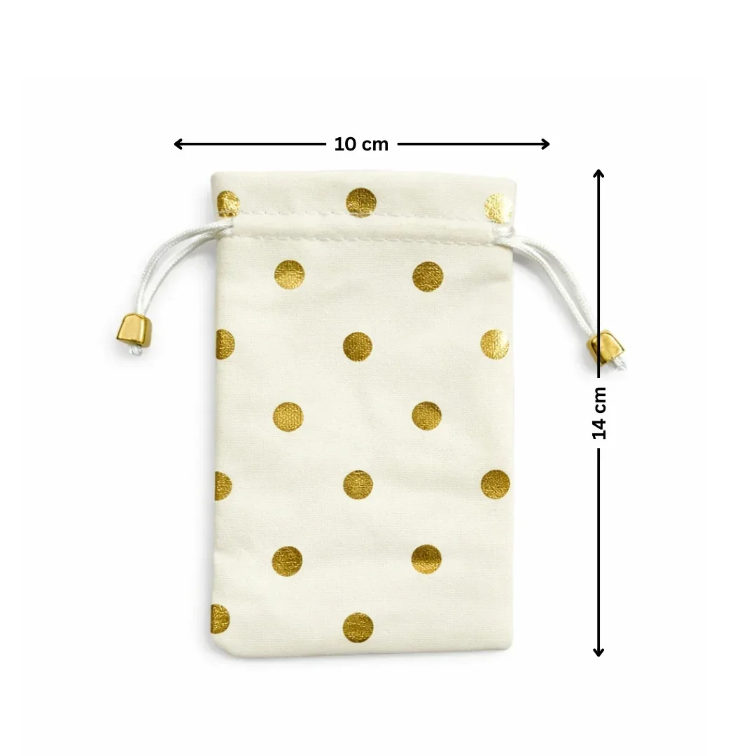 Premium Velvet Polka Dot Potli Bags for Elegant Gifting & Packing l Pack of 10 - Image 12