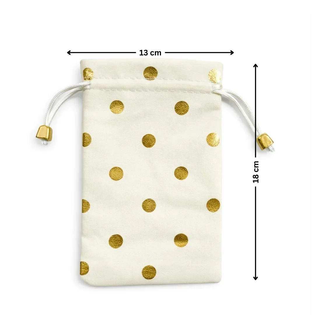 Premium Velvet Polka Dot Potli Bags for Elegant Gifting & Packing l Pack of 10 - Image 13