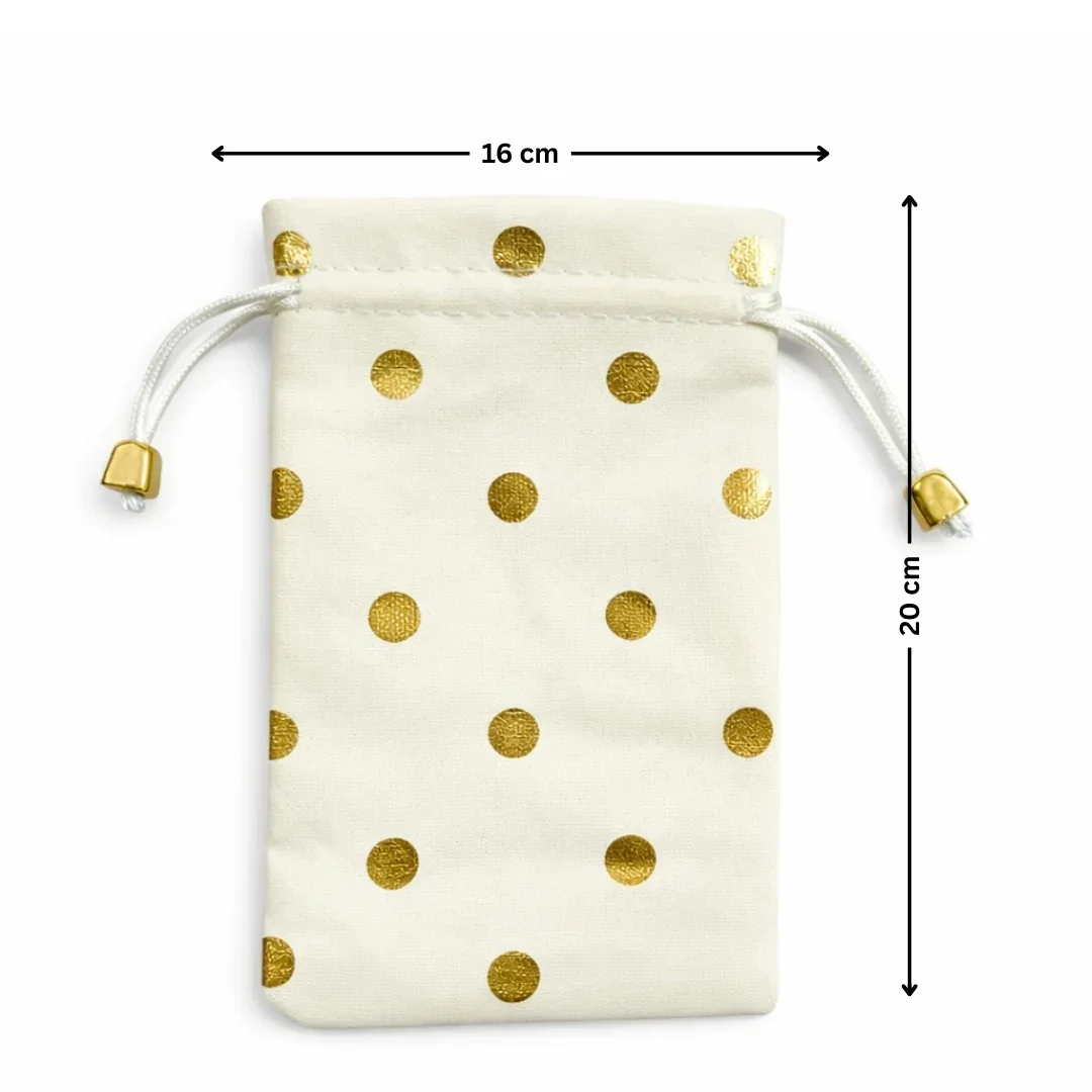 Premium Velvet Polka Dot Potli Bags for Elegant Gifting & Packing l Pack of 10 - Image 14