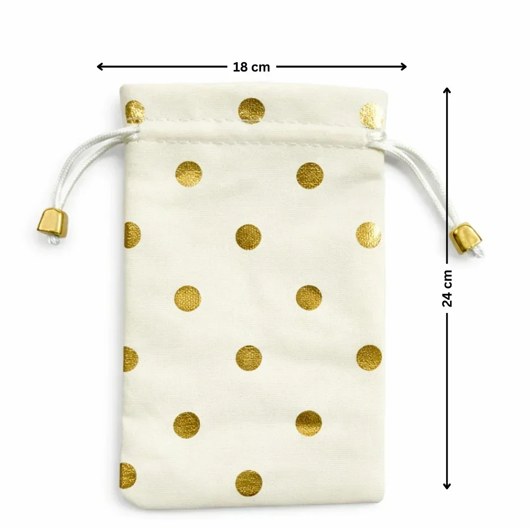 Premium Velvet Polka Dot Potli Bags for Elegant Gifting & Packing l Pack of 10 - Image 15