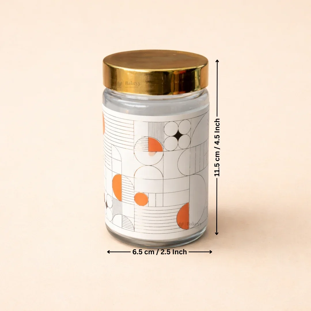 Premium White Chocolate & Dry Fruit Hamper Gift Box with Plastic Jars | Modern Geometric Design with Gold Embossed Lid | Pack of 1 - Image 6