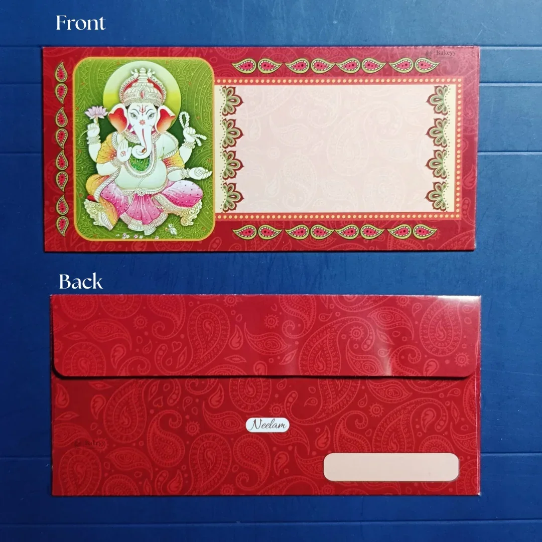 Shree Ganpati Shagun Envelopes | Traditional Cash & Gift Envelopes | Multiple Divine Designs | Pack of 25 - Image 10