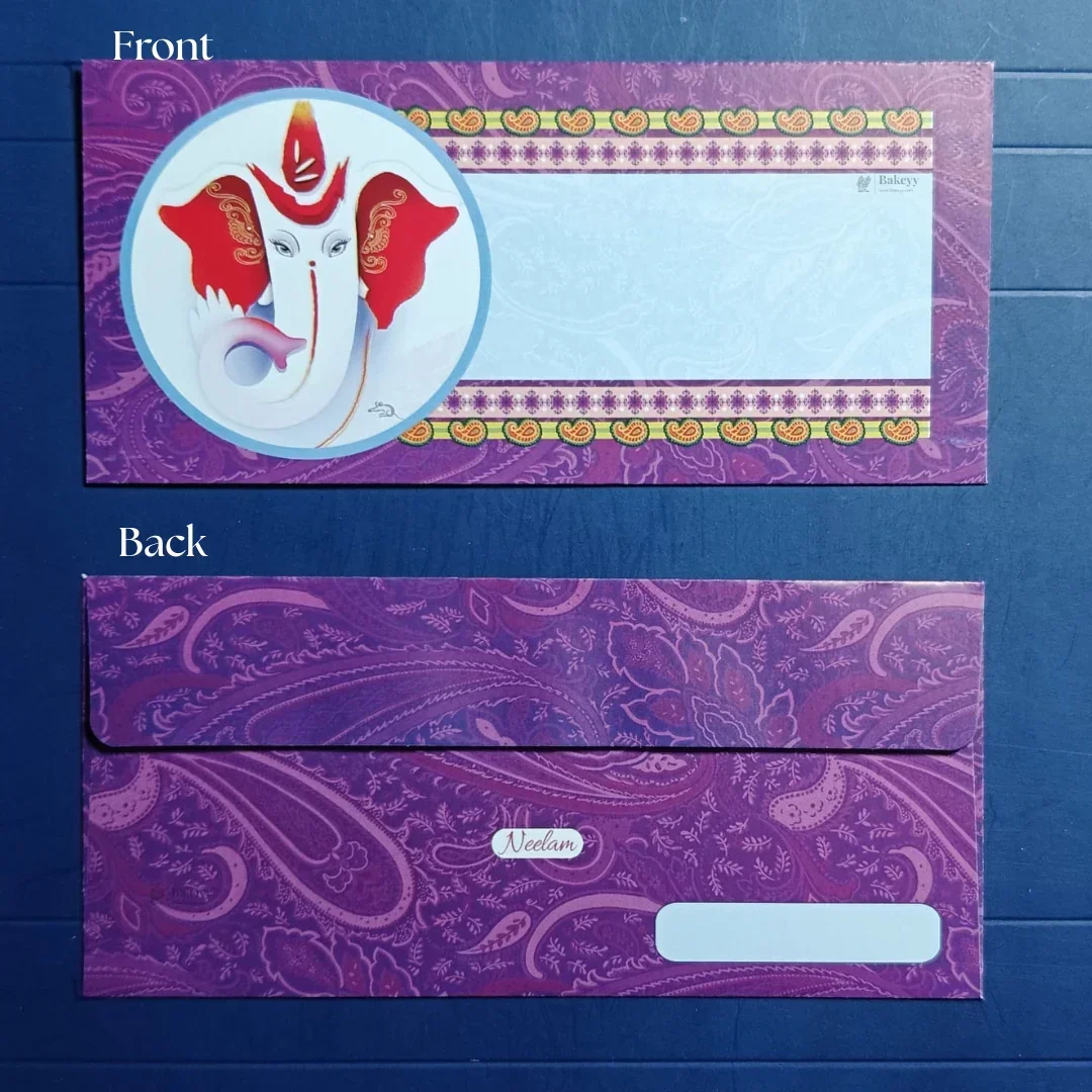 Shree Ganpati Shagun Envelopes | Traditional Cash & Gift Envelopes | Multiple Divine Designs | Pack of 25 - Image 11