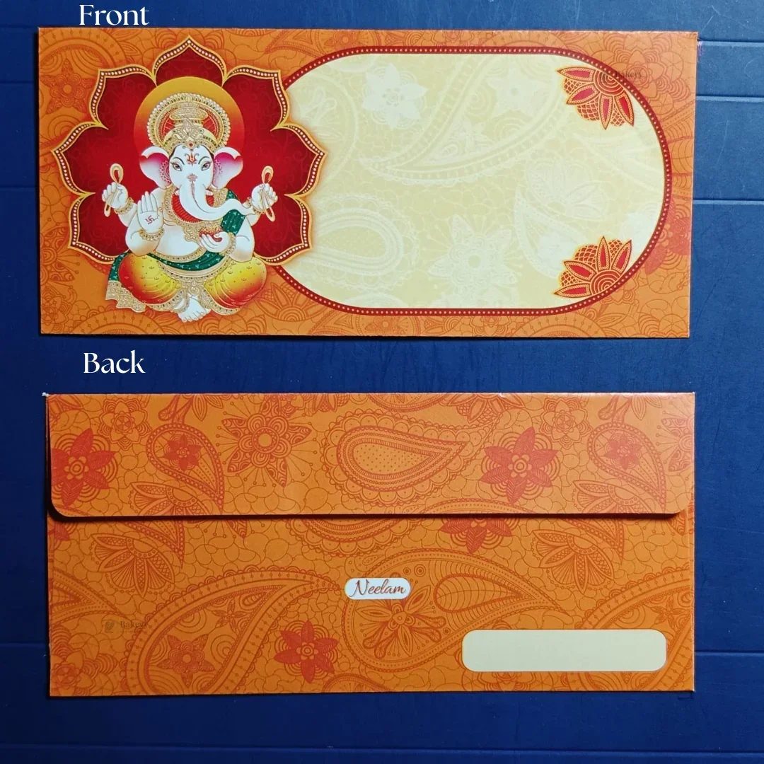 Shree Ganpati Shagun Envelopes | Traditional Cash & Gift Envelopes | Multiple Divine Designs | Pack of 25 - Image 12