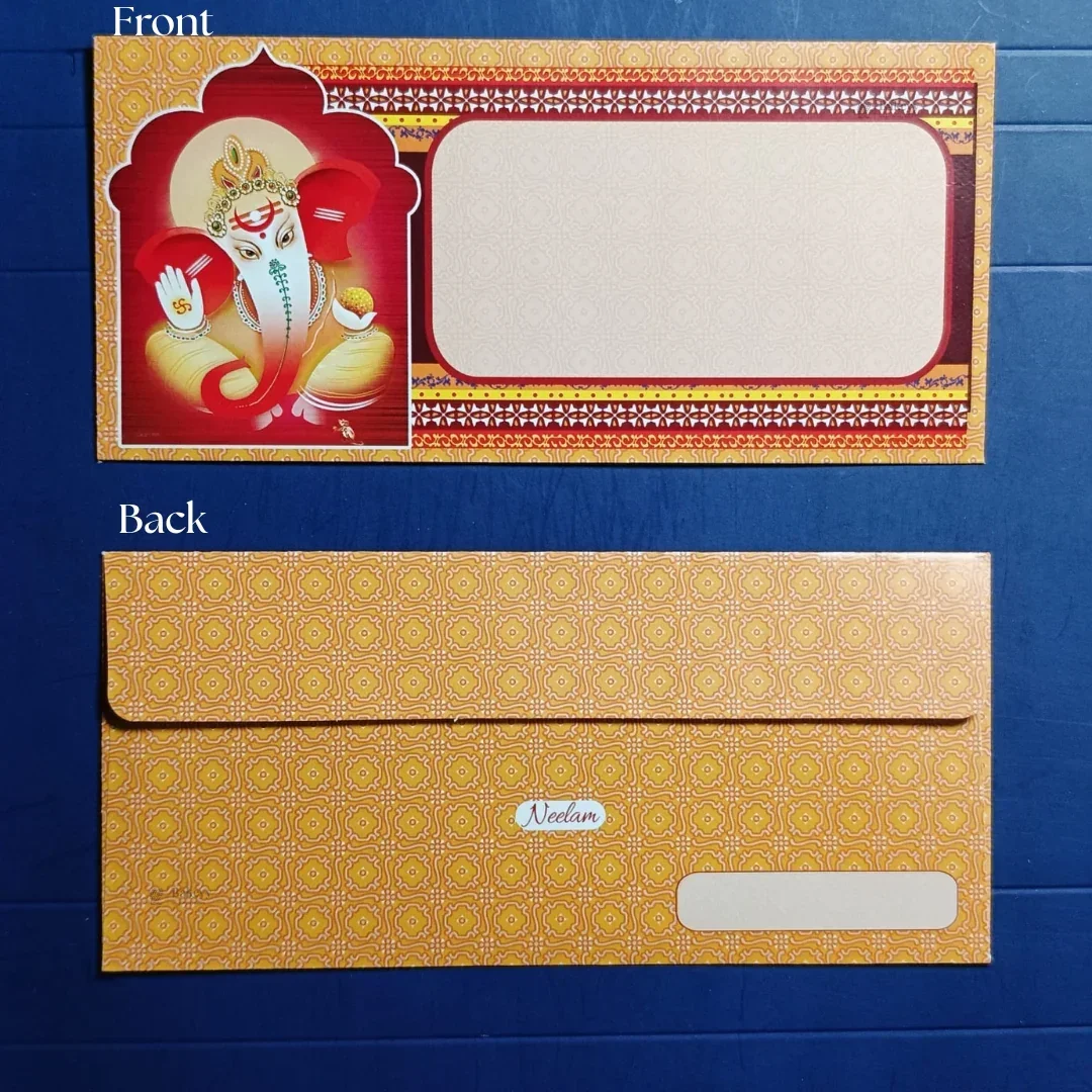 Shree Ganpati Shagun Envelopes | Traditional Cash & Gift Envelopes | Multiple Divine Designs | Pack of 25 - Image 15