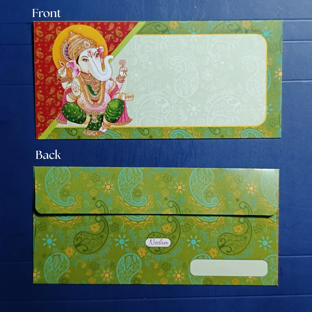 Shree Ganpati Shagun Envelopes | Traditional Cash & Gift Envelopes | Multiple Divine Designs | Pack of 25 - Image 16