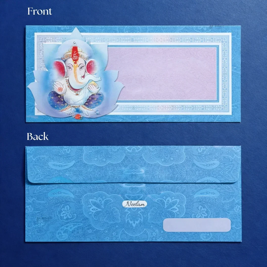 Shree Ganpati Shagun Envelopes | Traditional Cash & Gift Envelopes | Multiple Divine Designs | Pack of 25 - Image 5