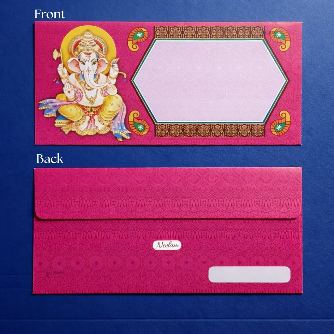 Shree Ganpati Shagun Envelopes | Traditional Cash & Gift Envelopes | Multiple Divine Designs | Pack of 25 - Image 7