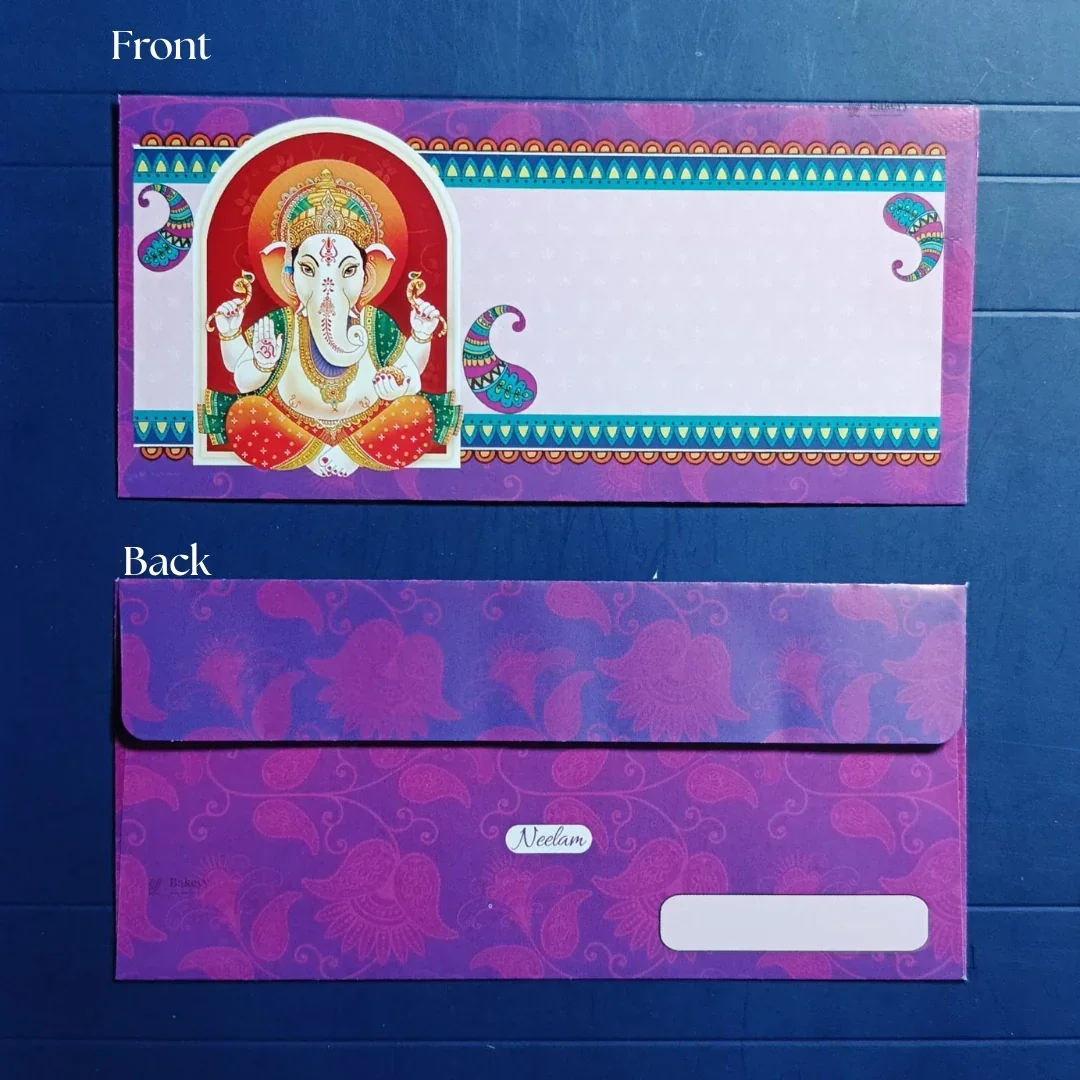 Shree Ganpati Shagun Envelopes | Traditional Cash & Gift Envelopes | Multiple Divine Designs | Pack of 25 - Image 8