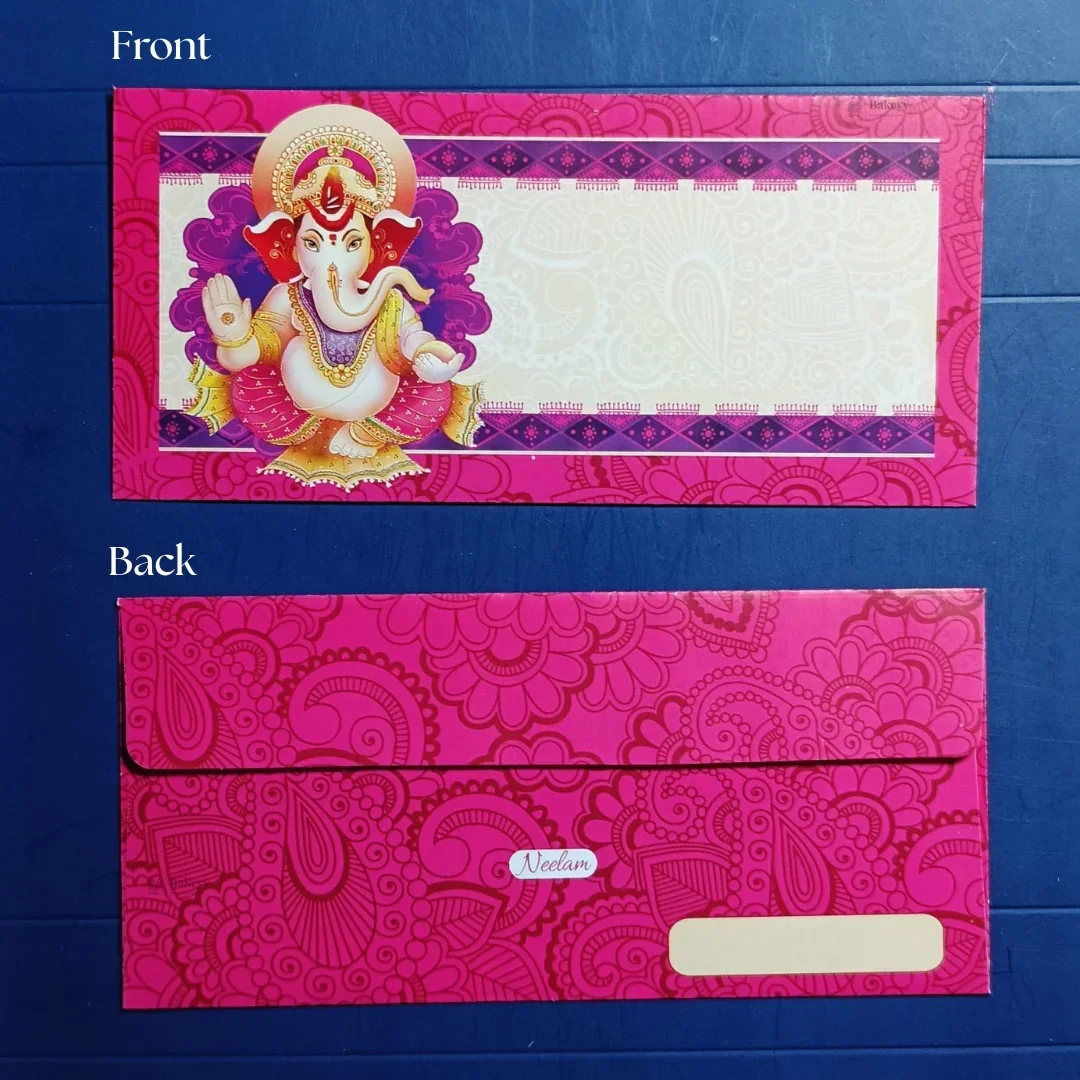 Shree Ganpati Shagun Envelopes | Traditional Cash & Gift Envelopes | Multiple Divine Designs | Pack of 25 - Image 9
