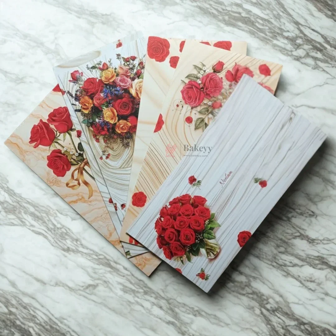 Premium Wooden Print Floral Money Envelopes for Wedding Shagun & Cash Gifting | Pack of 25