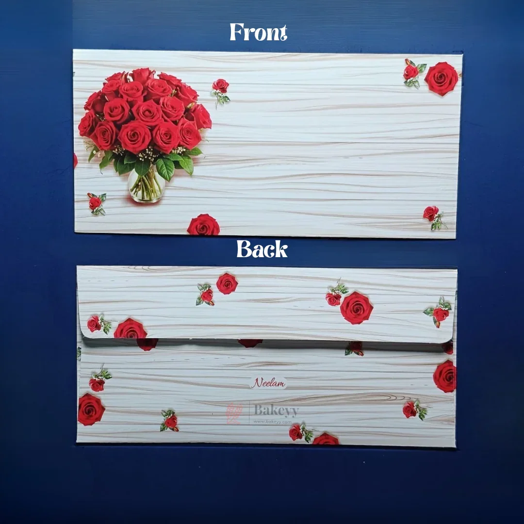 Premium Wooden Print Floral Money Envelopes for Wedding Shagun & Cash Gifting | Pack of 25 - Image 5