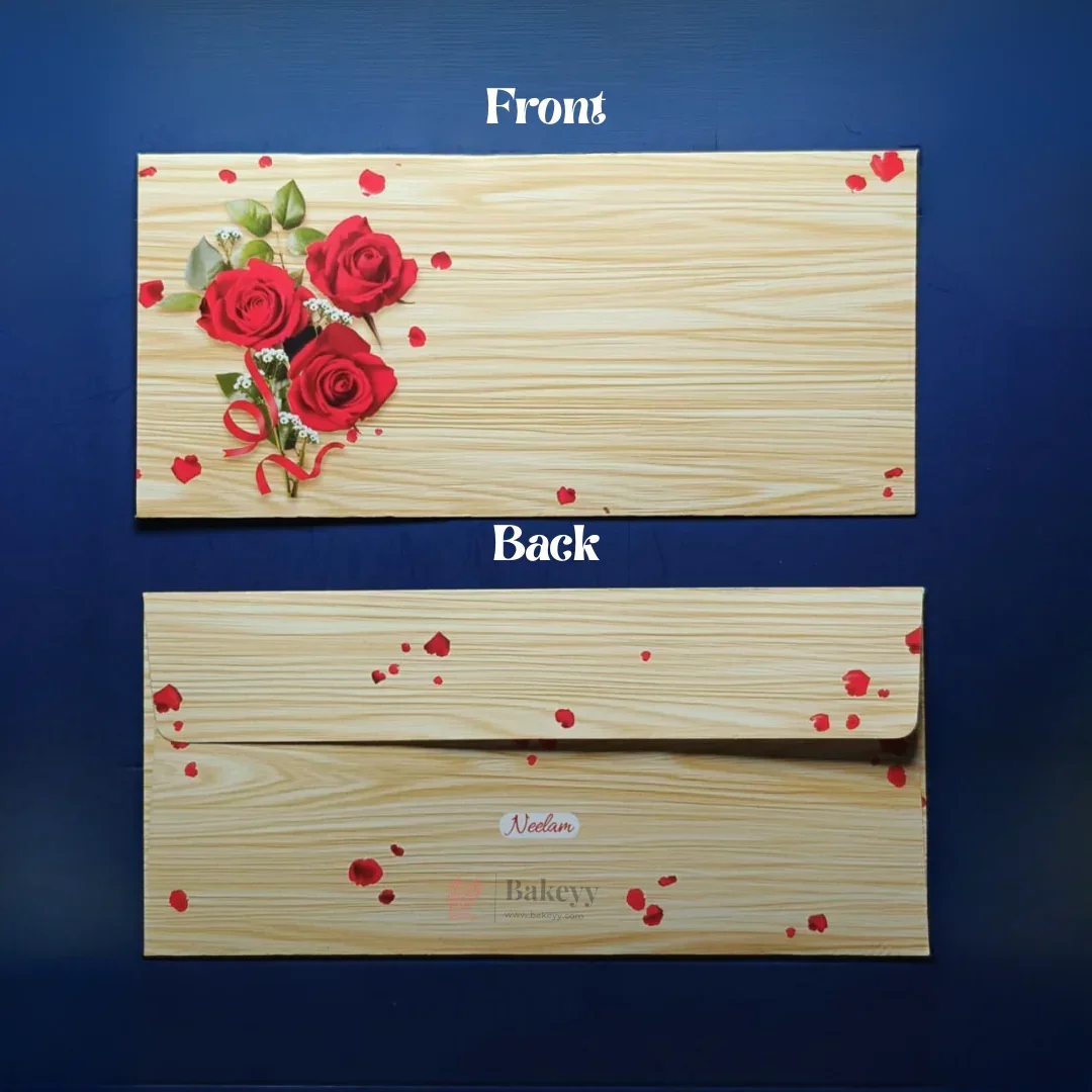 Premium Wooden Print Floral Money Envelopes for Wedding Shagun & Cash Gifting | Pack of 25 - Image 8