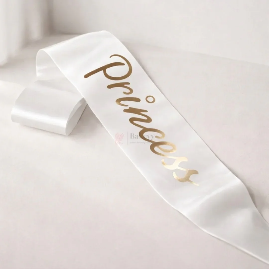 Princess Birthday Party Satin Sash with Elegant Script Lettering | Pack of 1 - Image 10