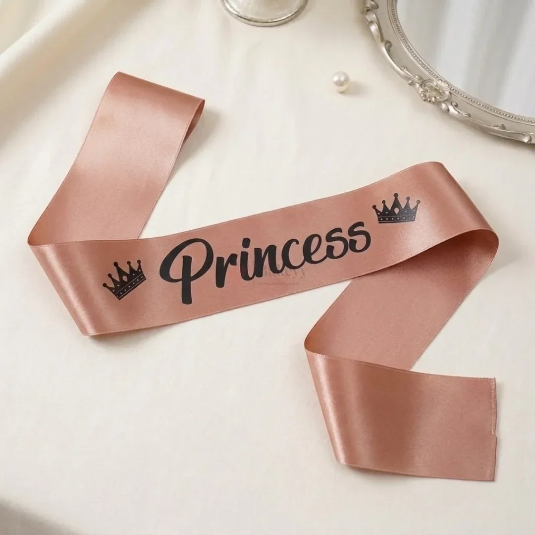 Princess Birthday Party Satin Sash with Elegant Script Lettering | Pack of 1 - Image 7