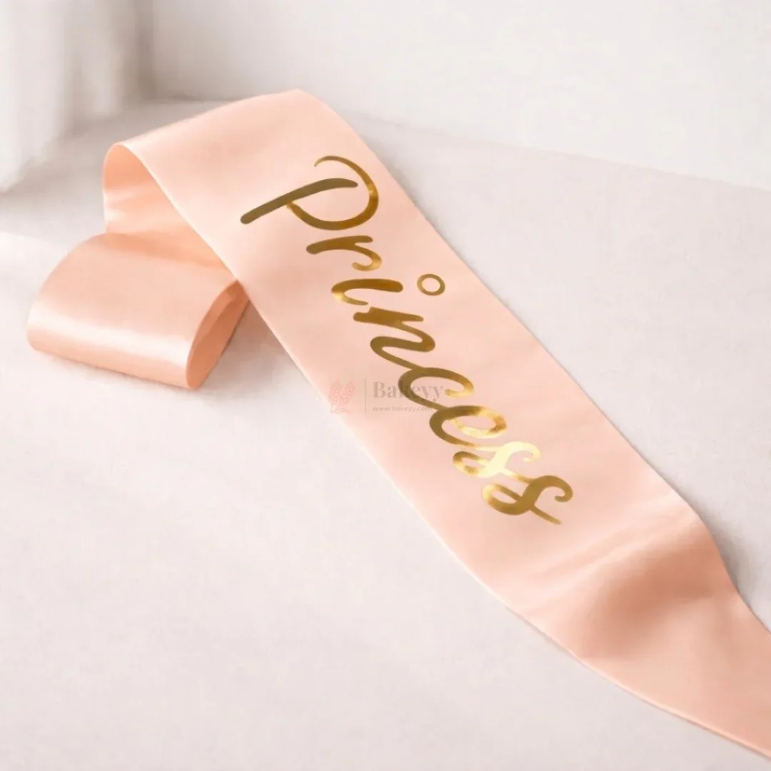Princess Birthday Party Satin Sash with Elegant Script Lettering | Pack of 1 - Image 9