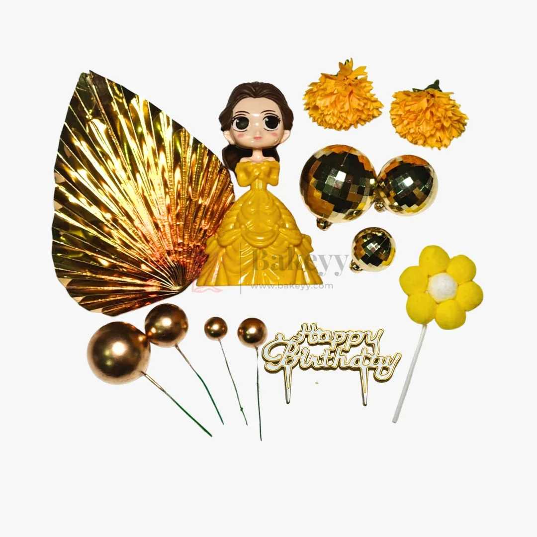 Princess Theme Cake Topper Combo Set | Birthday Cake Decoration Kit | Pack of 1 - Image 2