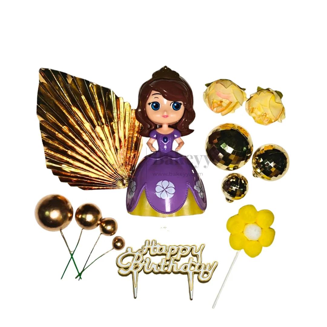 Princess Theme Cake Topper Combo Set | Birthday Cake Decoration Kit | Pack of 1 - Image 5
