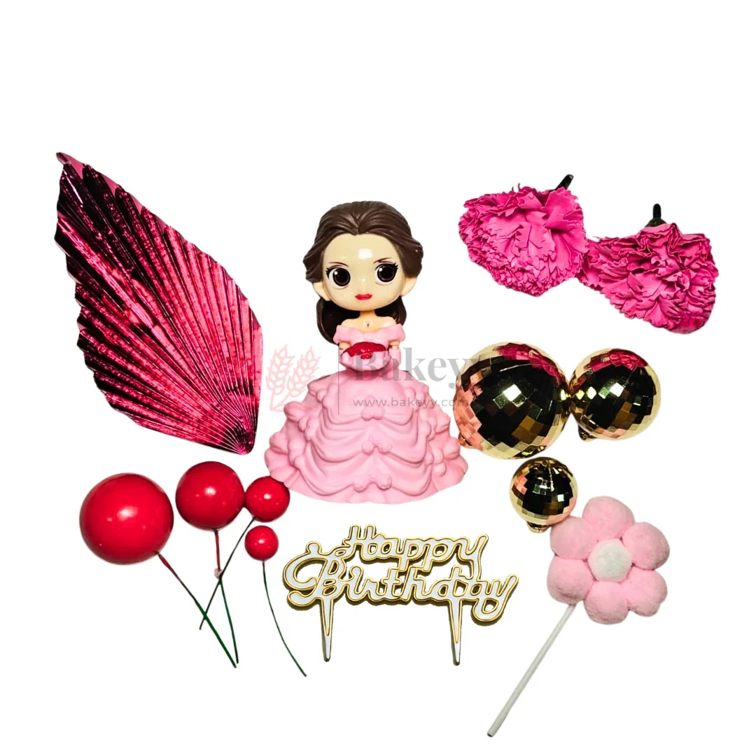 Princess Theme Cake Topper Combo Set | Birthday Cake Decoration Kit | Pack of 1 - Image 6