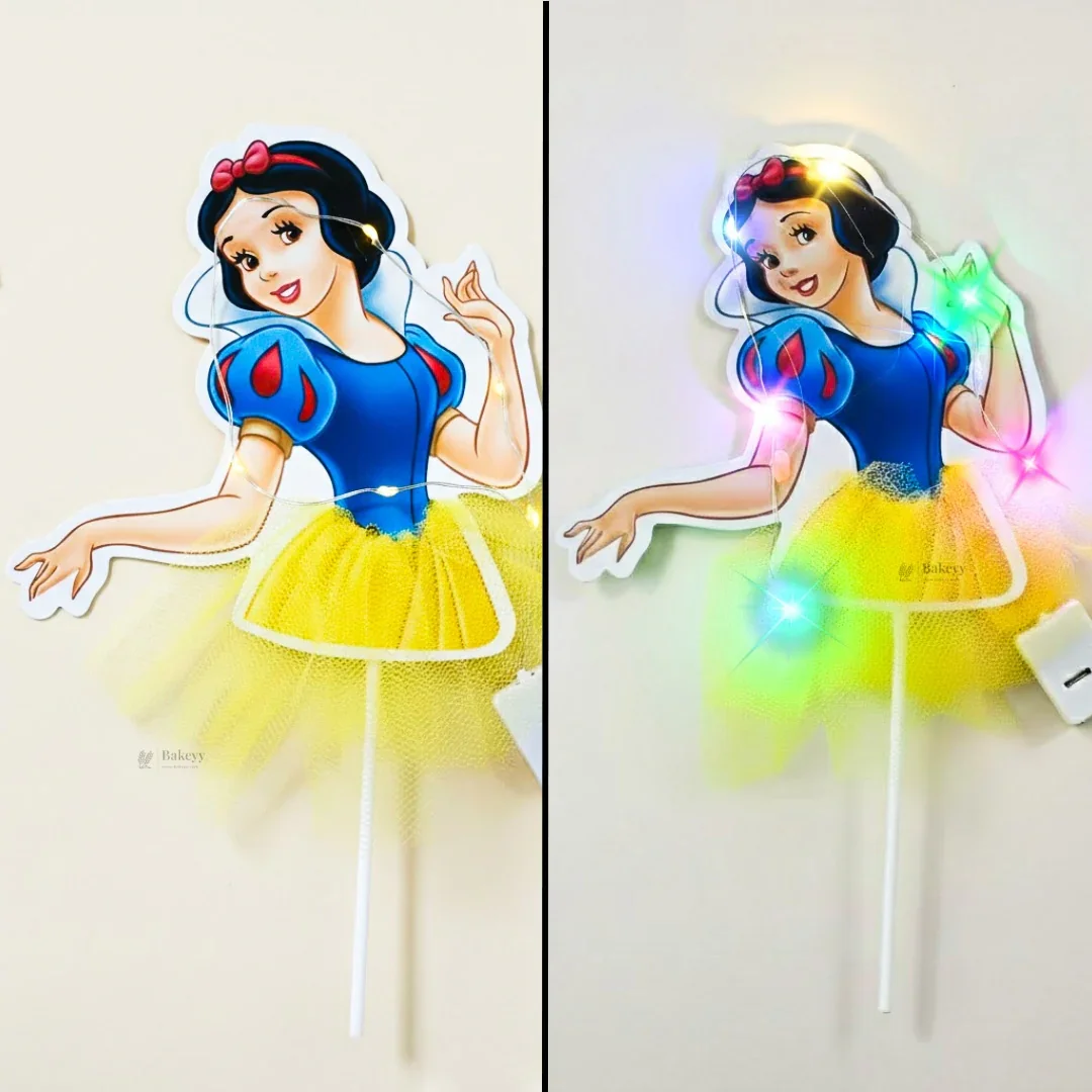 Princess LED Cake Topper with Net Fabric Skirt | Multiple Designs | Pack of 1 - Image 8