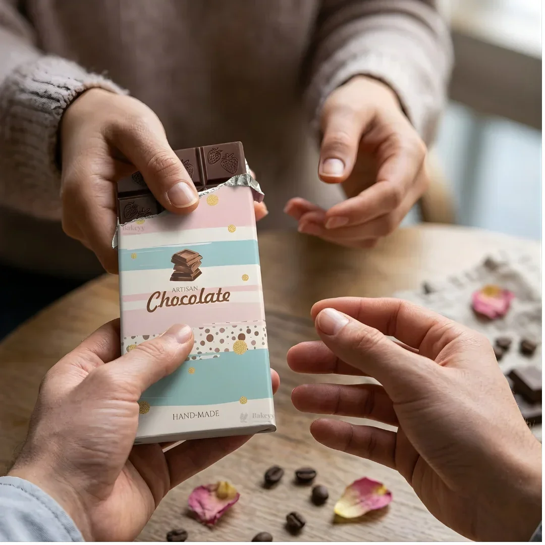 Printed Chocolate Bar Packaging Box | Decorative Chocolate Gift Box | 2 Designs Available | Pack of 50 - Image 4