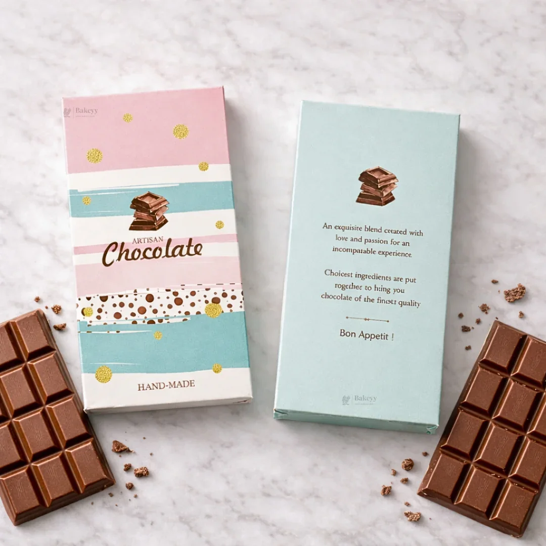 Printed Chocolate Bar Packaging Box | Decorative Chocolate Gift Box | 2 Designs Available | Pack of 50 - Image 6