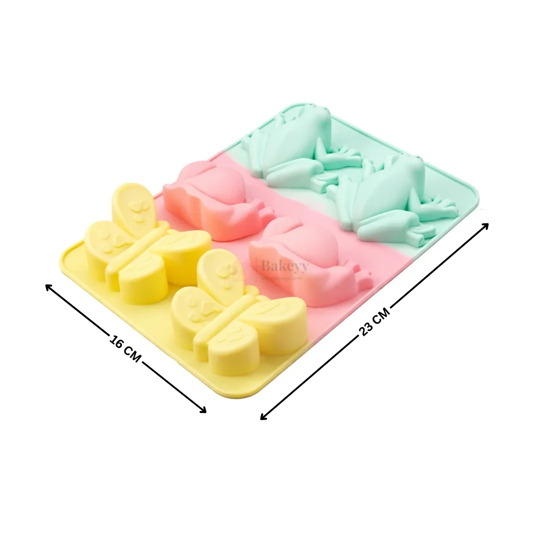 3D Butterfly Crab Frog Silicone Chocolate Mould Animal Shape Candy & Dessert Mould | Pack of 1 - Image 2