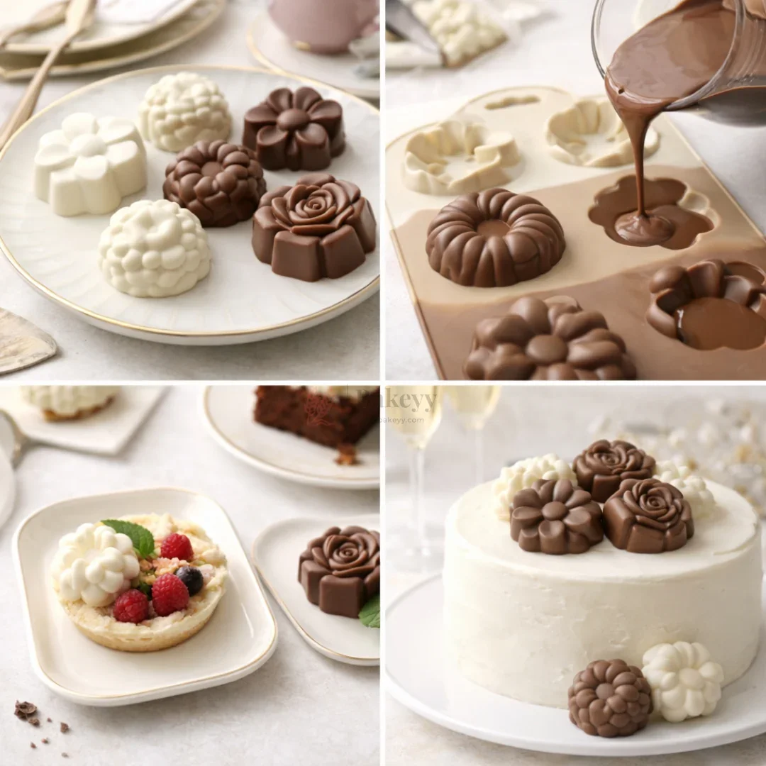 6 Cavity Daisy Multiple Flower Shape Silicone Chocolate Mould | Pack of 1 - Image 3