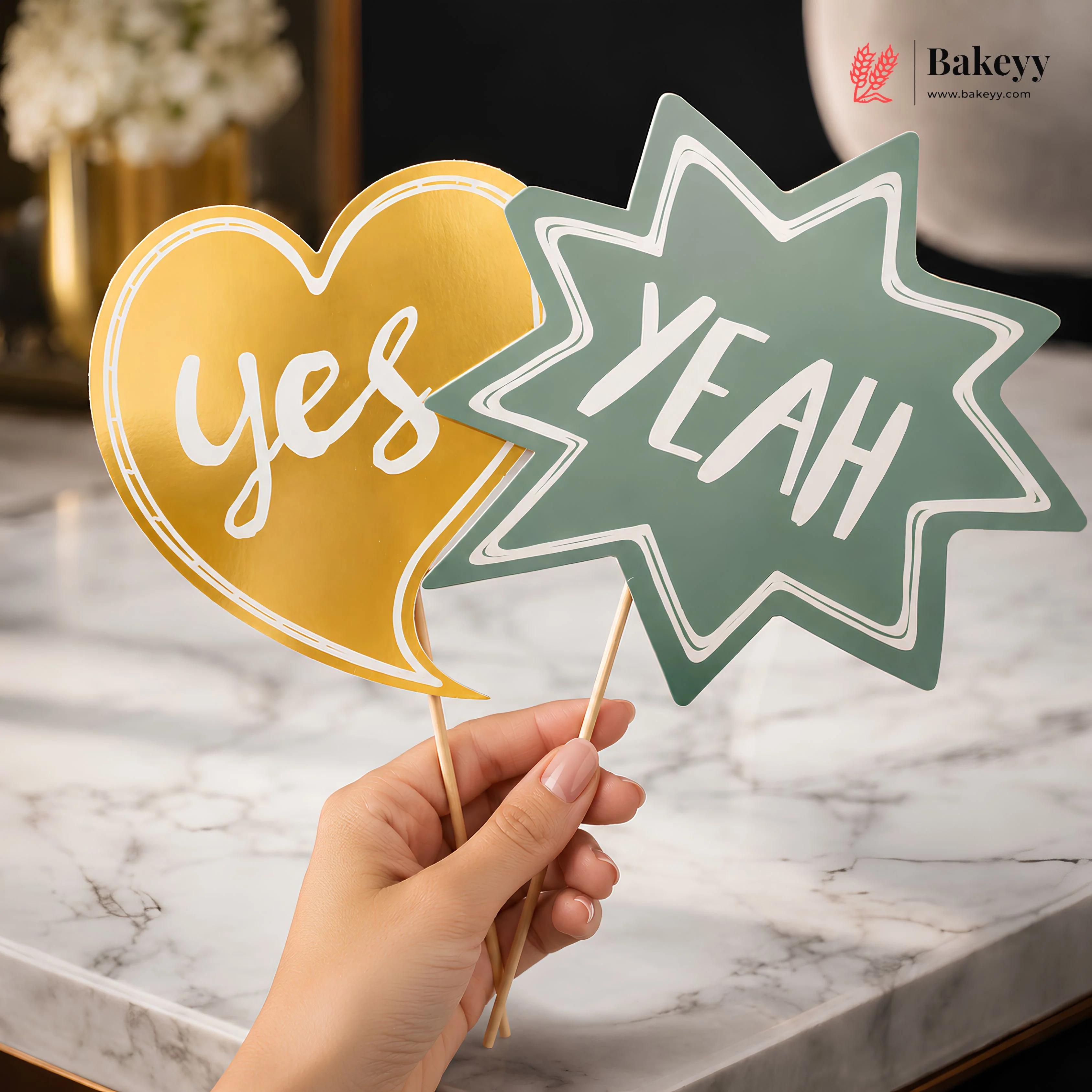 Propsicle Bride & Groom Selfie Photo Props | Bachelorette Party Props | Pack of 15 - Image 3