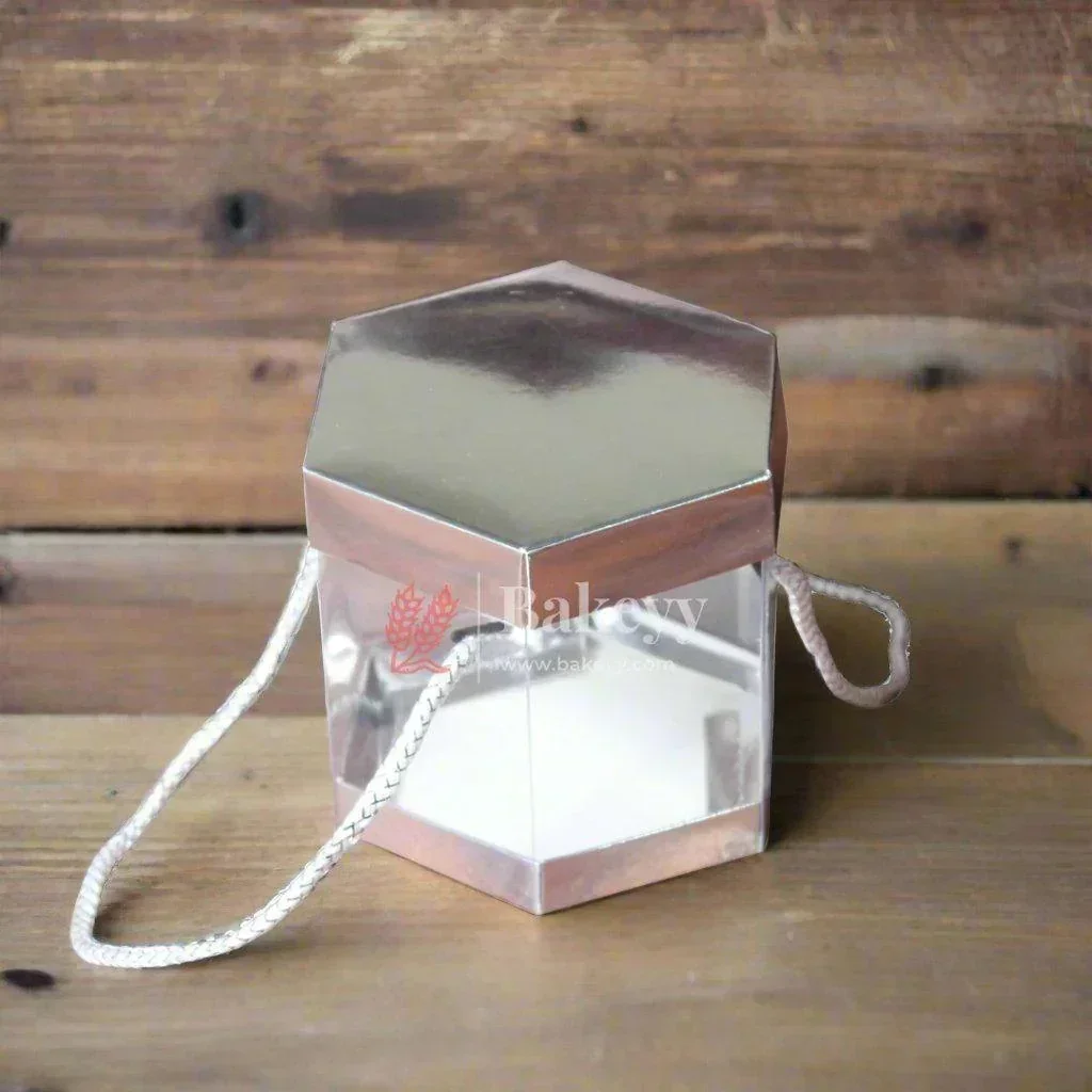 PVC Transparent Hexagon Gift Box | Elegant Packaging Solution for Special Occasions | Pack of 10 - Image 2