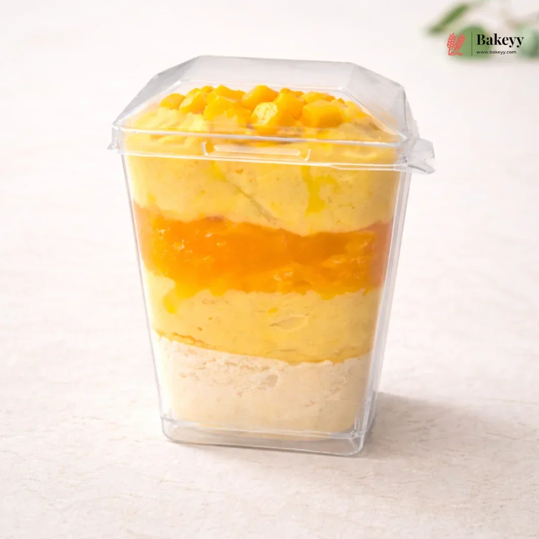 Pyramid Dessert Container with Lid | Transparent PET Premium Dessert Box | Pack of 100 - Image 4