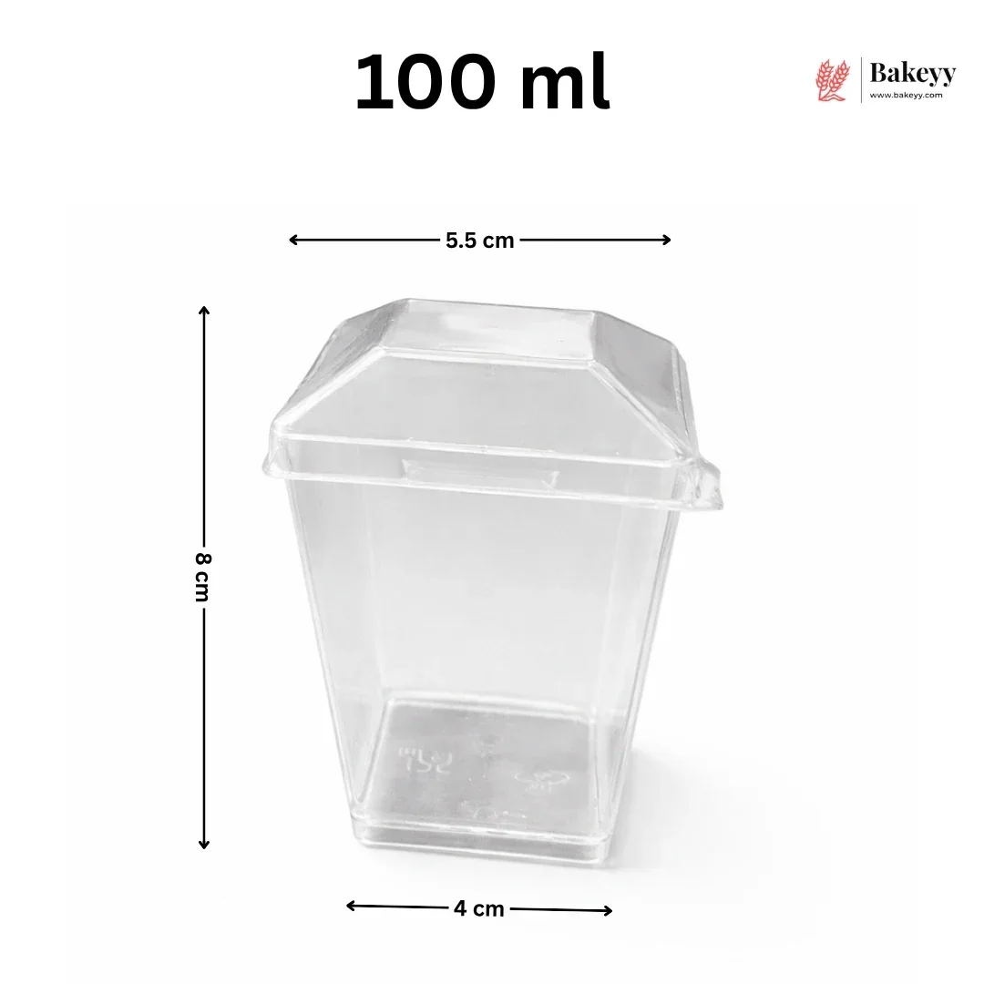 Pyramid Dessert Container with Lid | Transparent PET Premium Dessert Box | Pack of 100 - Image 5