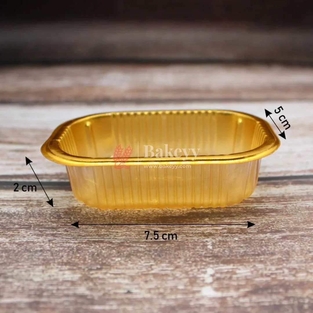 Chum Chum Rectangle Disposable Gold Plastic Foil Tray | Plastic Tray | Sweet Tray | Pack of 80 - Image 4