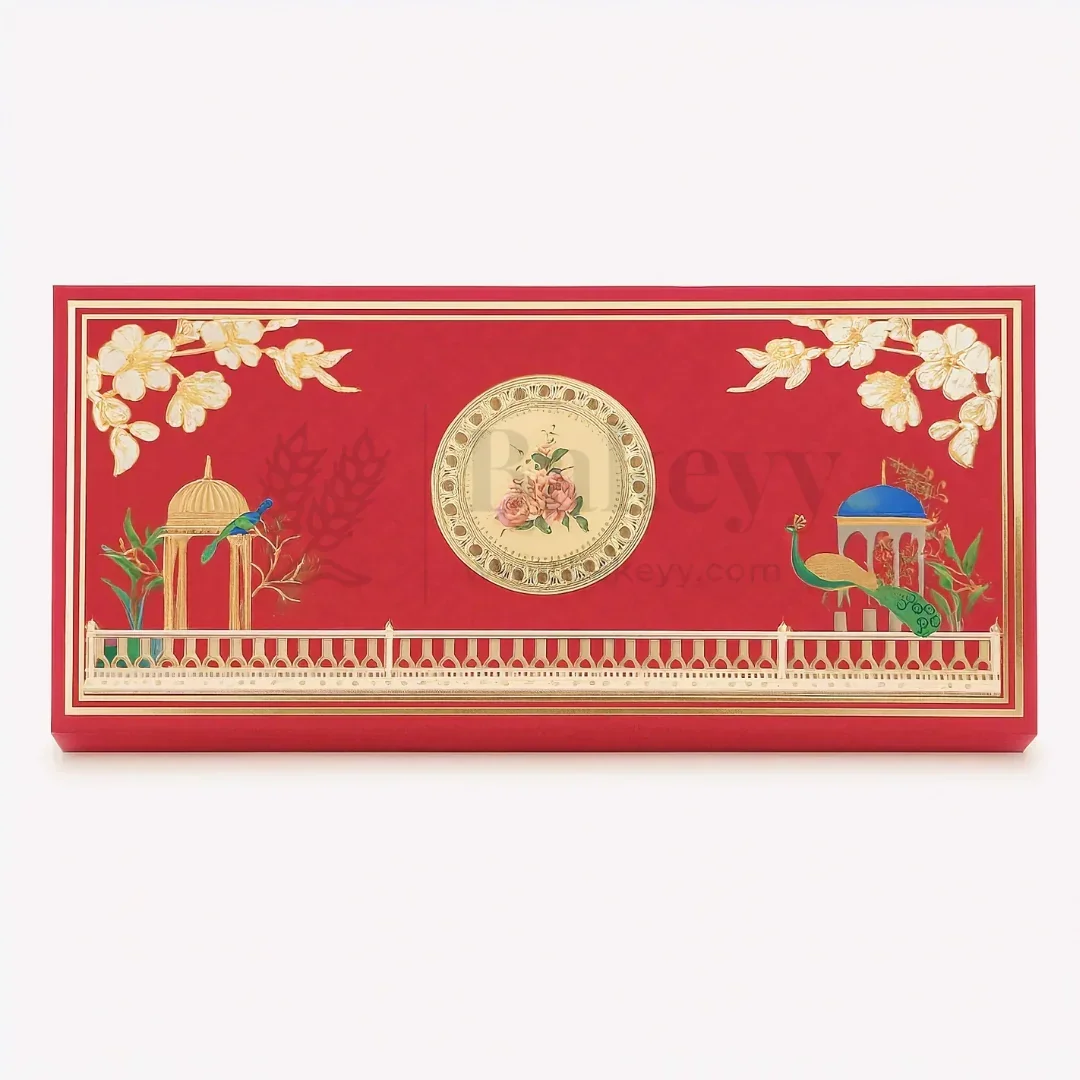 Red Peacock 2 Brownie and 9 cavity Slider Hamper Box| 1 Piece - Image 4