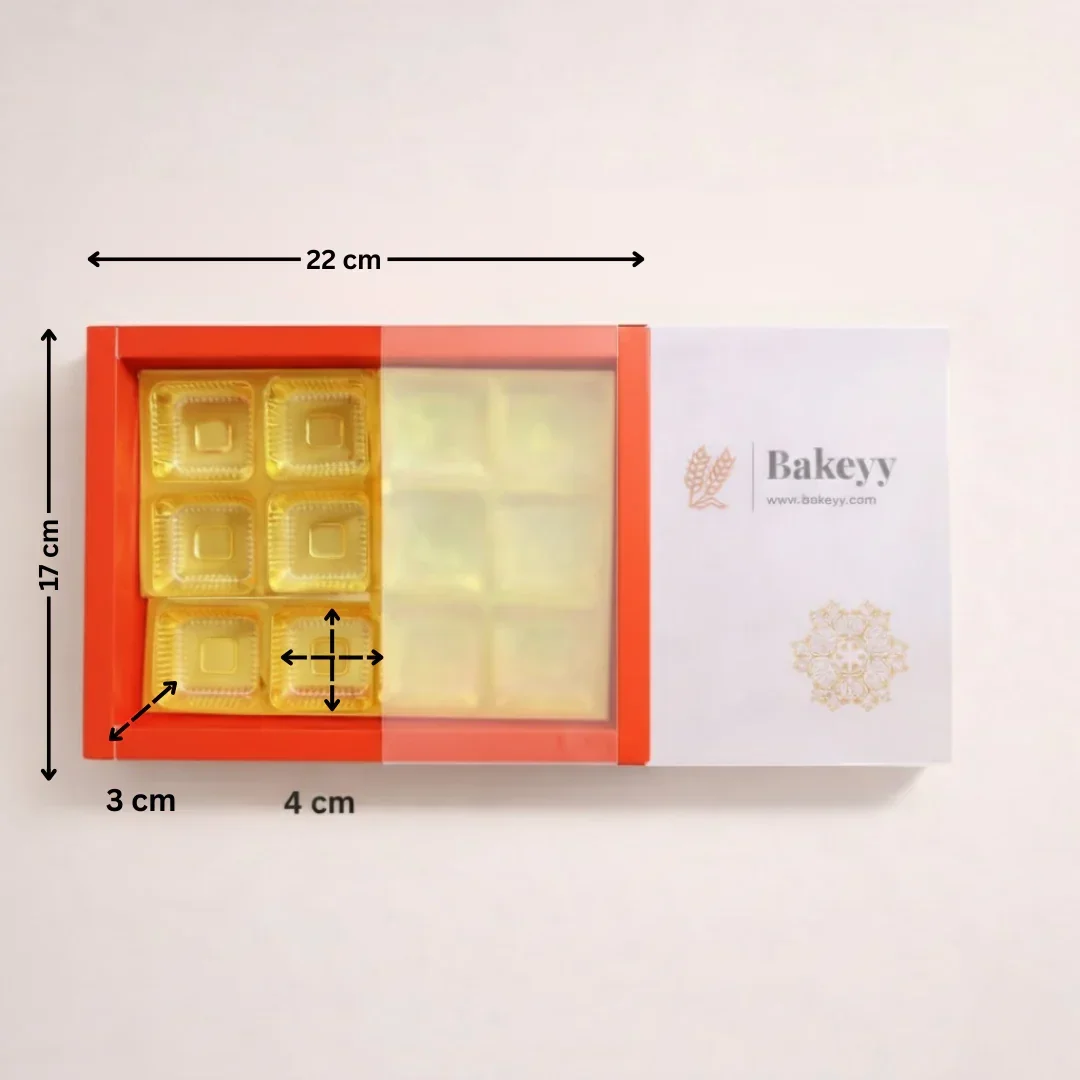 Red Sliding Chocolate Box with Gold Cavity | Premium Gift Box for Chocolates | Pack of 10 - Image 3