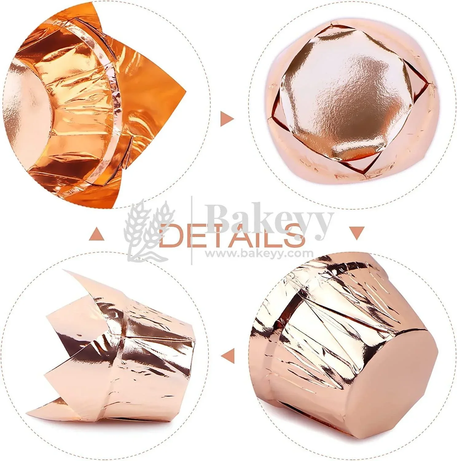 Rose Gold Tulip Cup | Pack of 50 | Muffin Cup | Cupcake Liners - Image 6