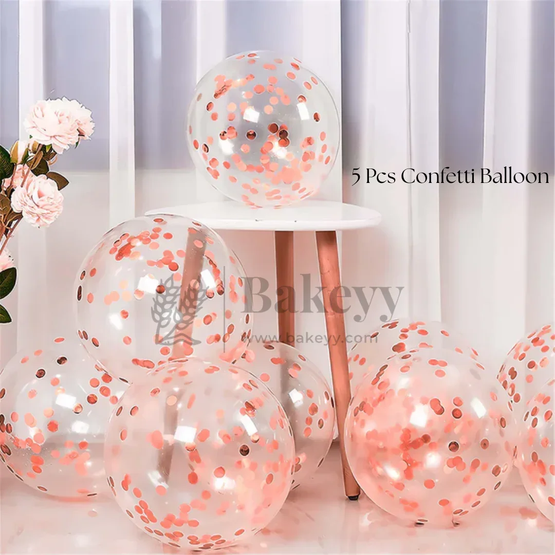 Rose Gold Heart & Star Balloon Set | Party Decoration Combo | 14 Pcs per Pack | Pack of 1 - Image 4