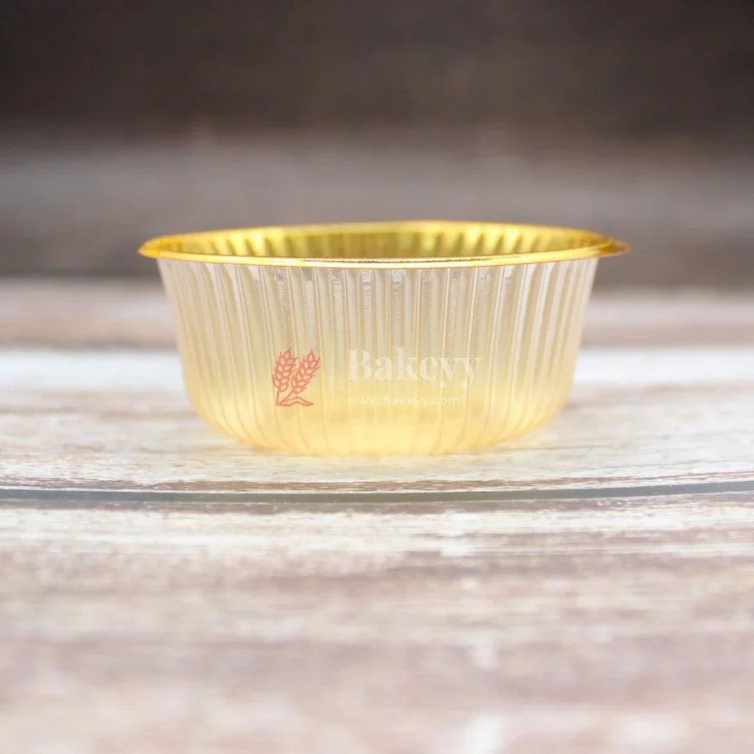 Round Disposable Gold Plastic Foil Tray | Sweet Tray | Chocolate Tray - Image 3