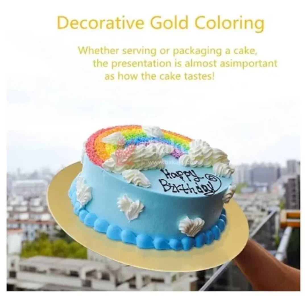 Round Gold Cake Base | Cake Board | Display Board for Cakes - Image 3