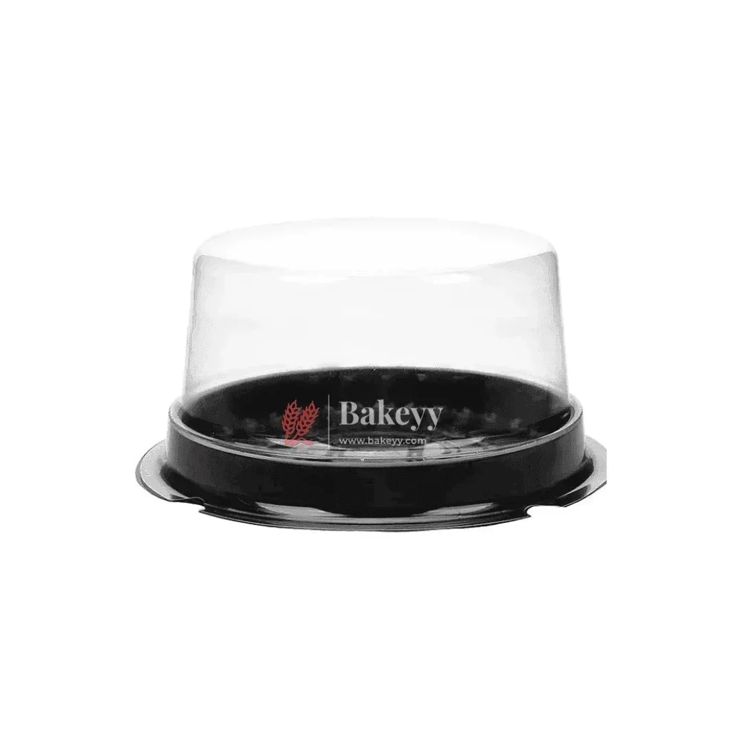 Bento Cake Container | Pack of 100 | Round Golden Plastic Cake Container with Clear Dome Lid | Individual Pastry Container - Image 10