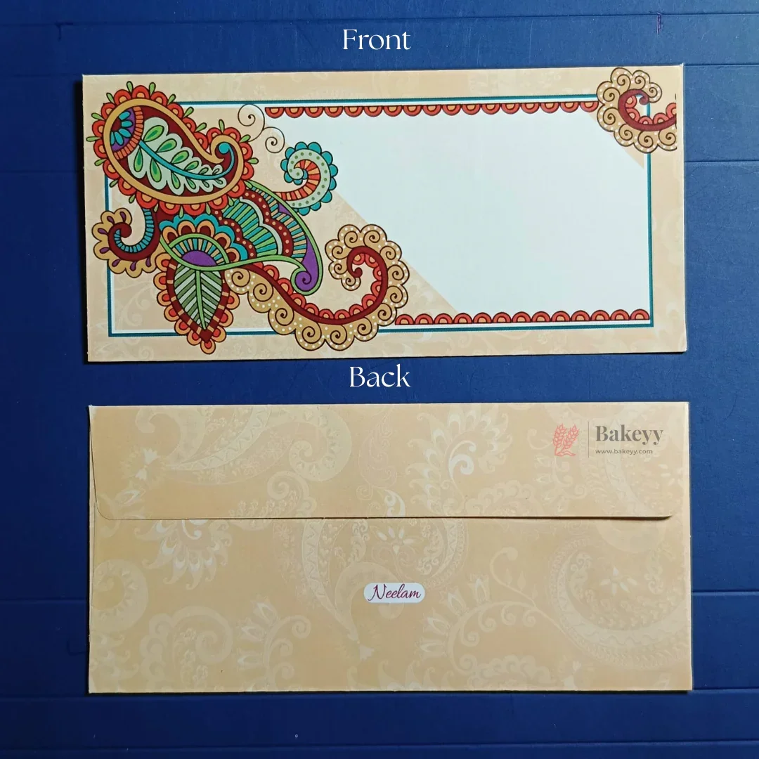 Indian Motif Designs Shagun Envelopes | Premium Cash & Gift Envelopes | Multiple Elegant Designs | Pack of 25 - Image 12