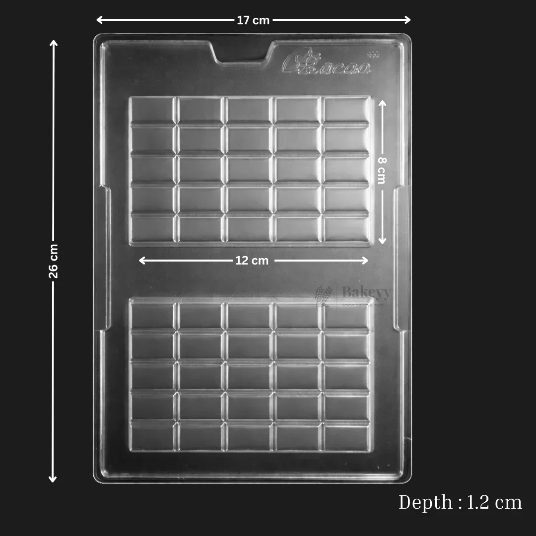 Mould 699 | Kunafa For Partition Trays | Chocolate Bar Mould | 2 Cavity | Pack of 1 - Image 2