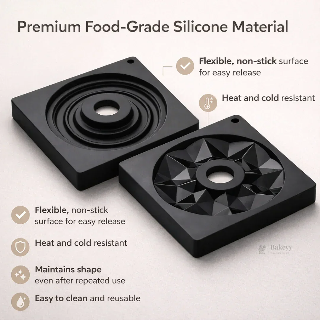 Silicon Pavocake Mould | Premium Food Grade Silicon | 2 Designs Available |  Pack of 1 - Image 3