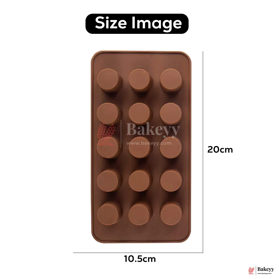 Silicone Mini Cup Shape Mould – 15 Cavity Chocolate & Candy Tray| 1 Piece - Image 2