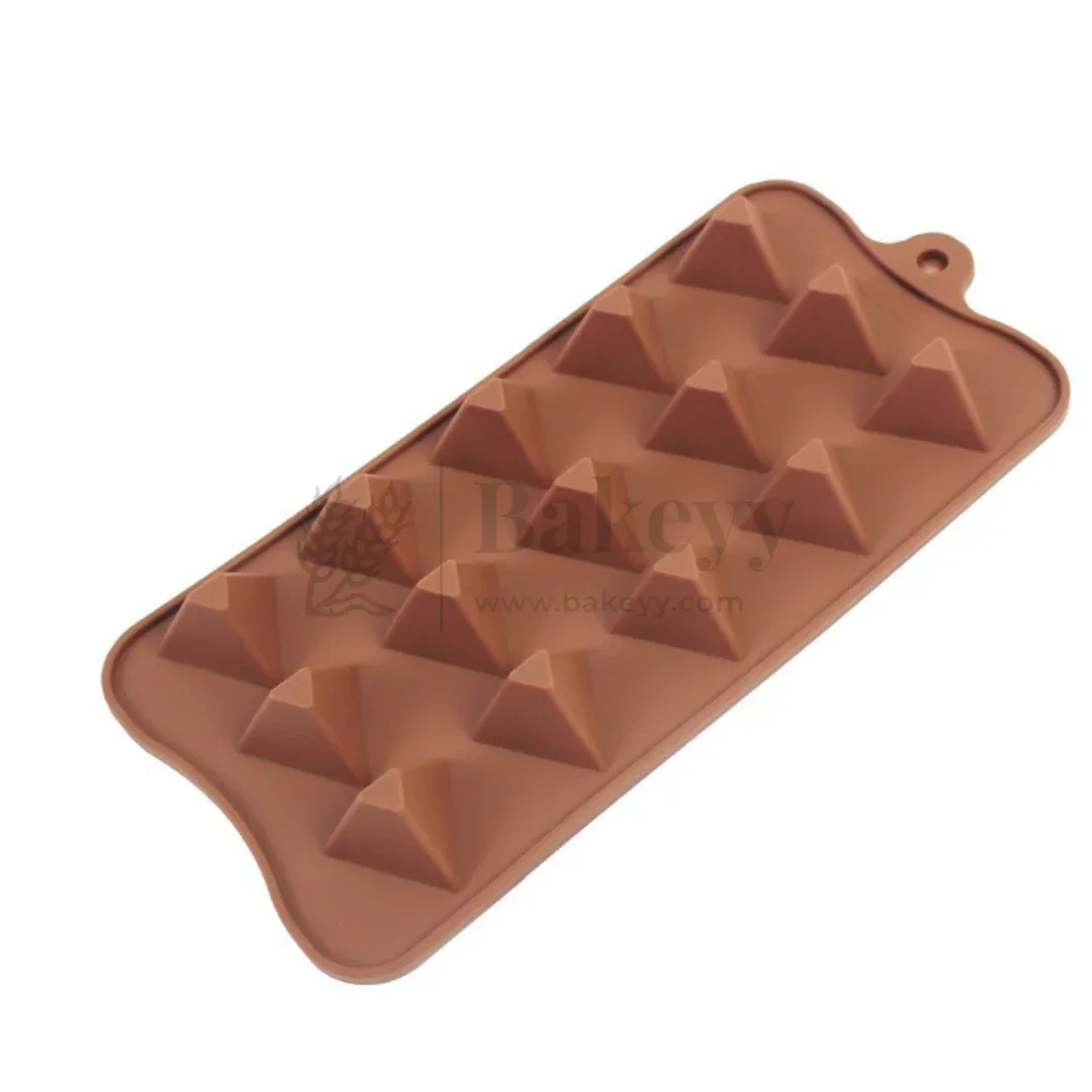 Silicone Pyramid Chocolate Mould - 12 Cavity Decorative Tray | 1 Piece
