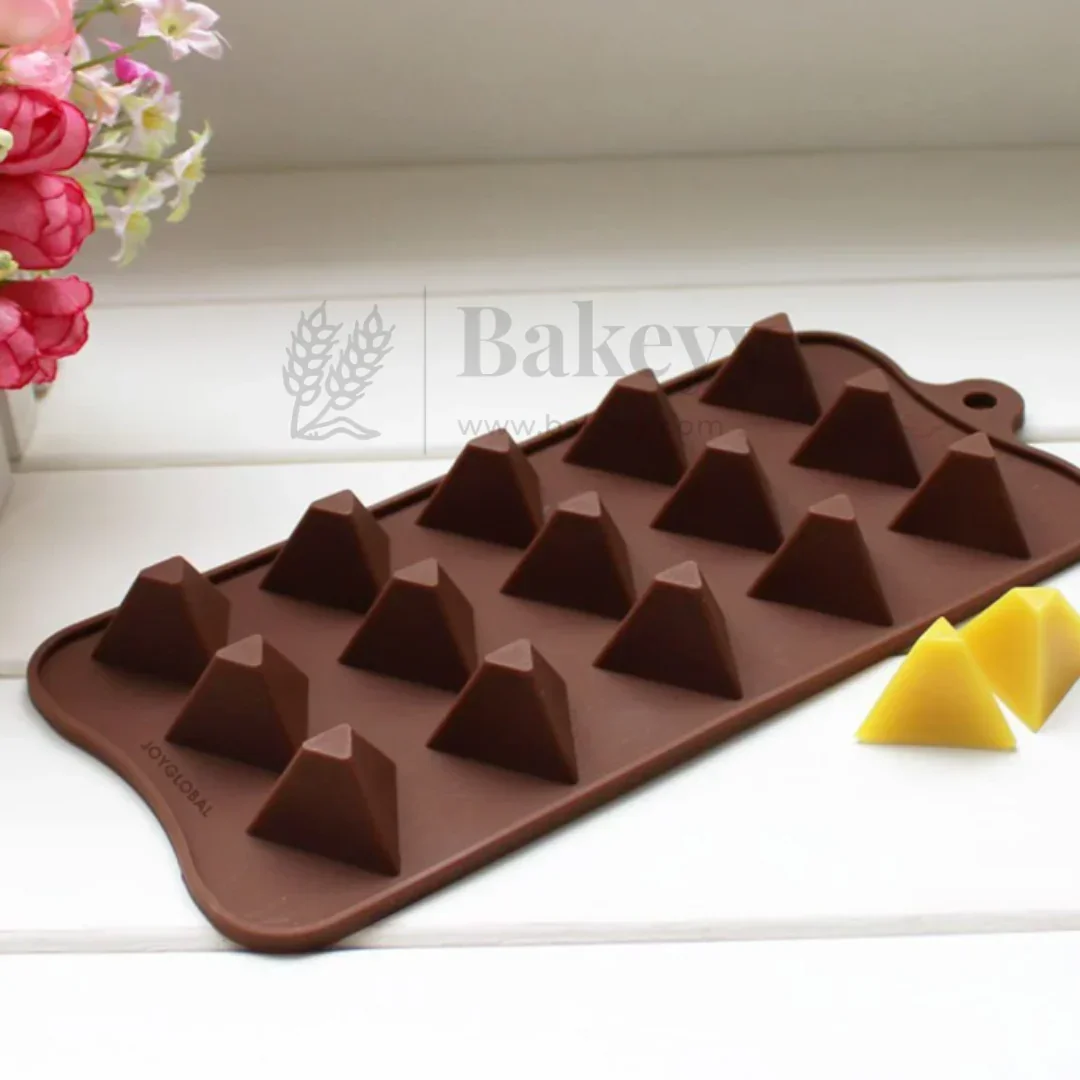 Silicone Pyramid Chocolate Mould - 12 Cavity Decorative Tray | 1 Piece - Image 3