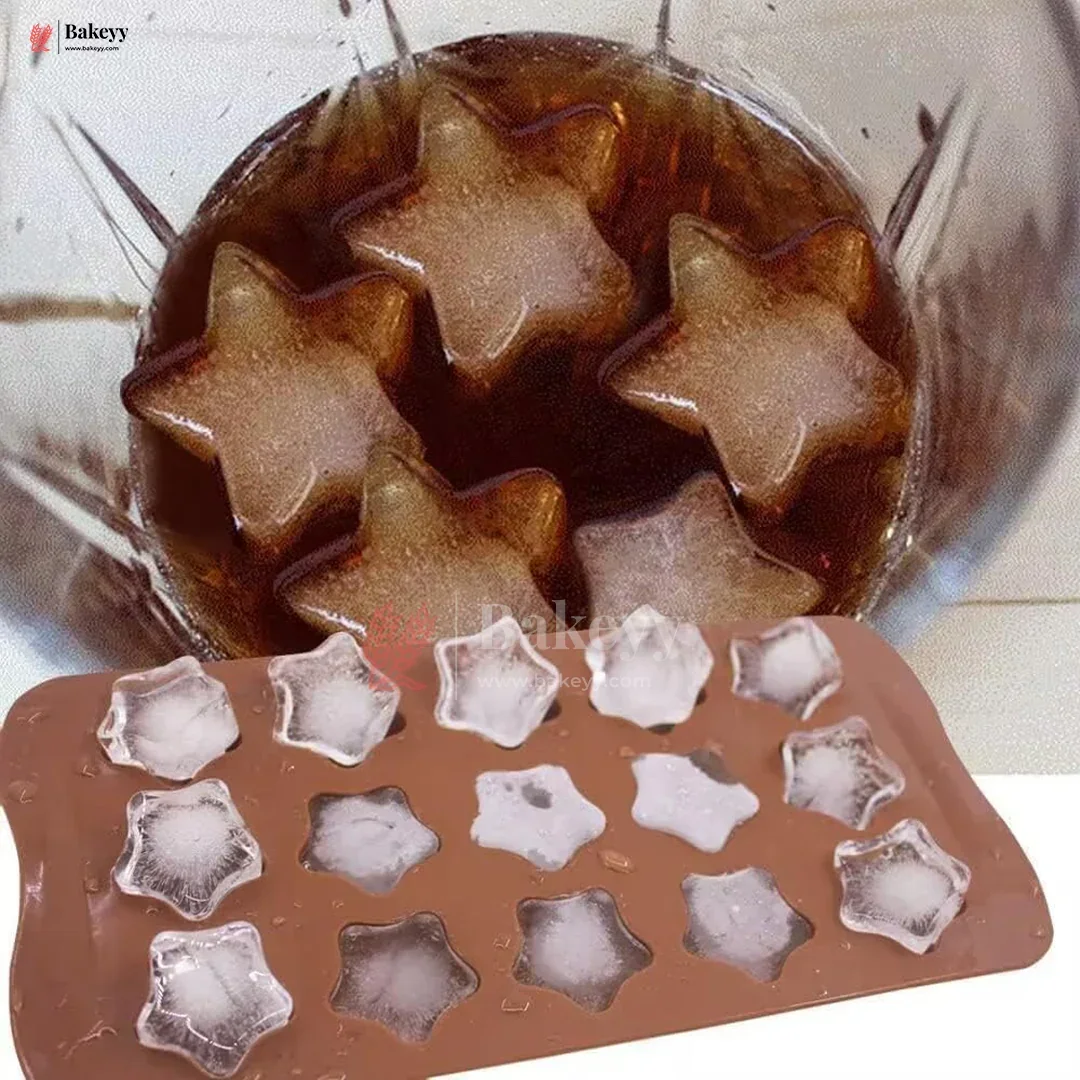Silicone Star Shape Chocolate Mould – 15 Cavity Tray for Baking & DIY Treats| 1 Piece - Image 4