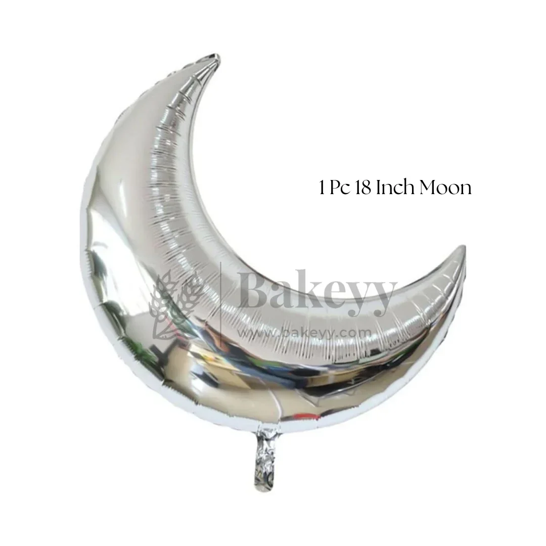 Silver Moon & Star Balloon Set | Party Decoration Combo | 14 Pcs per Pack | Pack of 1 - Image 5
