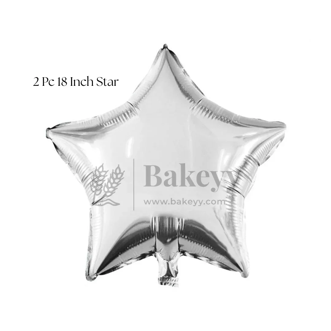 Silver Moon & Star Balloon Set | Party Decoration Combo | 14 Pcs per Pack | Pack of 1 - Image 6