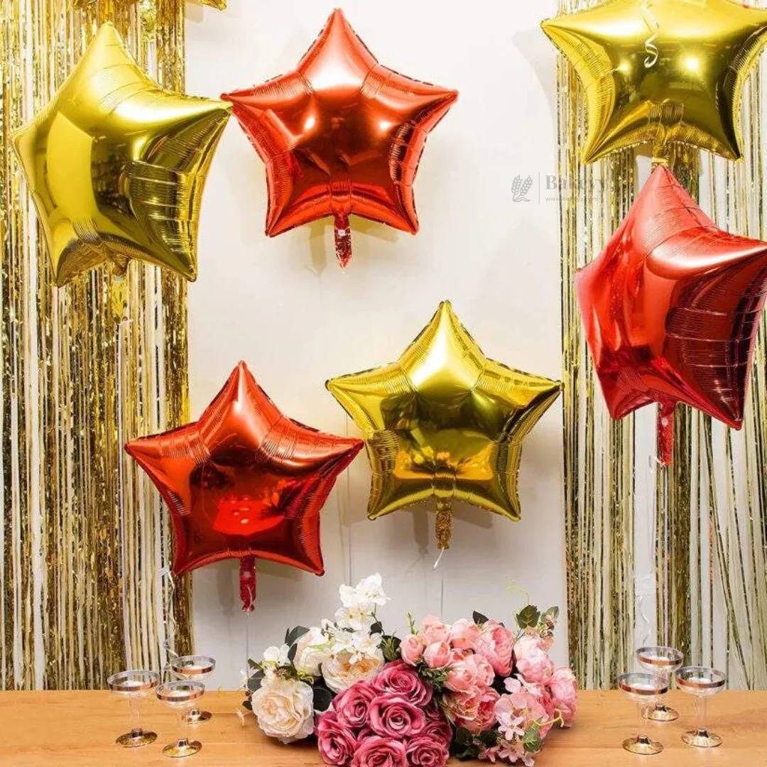 Star Shape Foil Balloons Set (Multicolor) – Metallic Balloons for Birthday, Anniversary & Party Decoration| Pack of 2 - Image 9